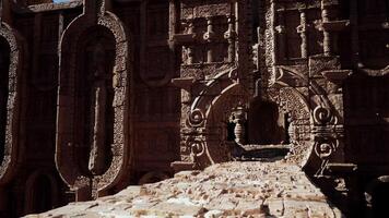 Ancient Stone Structure With Intricate Carvings video