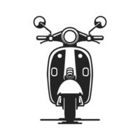 Black and White Scooter with Minimalist Design vector