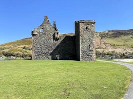 A view of Lochranza Castle on the Isle of Arran on 24 April 2024 in Scotland photo