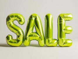 Close-up inflated Sale word on background photo