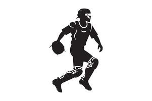 Baseball player art. vector