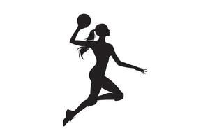 Volleyball player symbol. vector