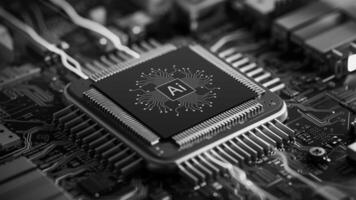 close up of computer circuit black and white photo of a dell computer with the word a on the side