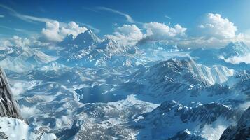 A large natural setting with a mountain range covers. photo