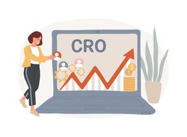 Conversion rate optimization isolated concept illustration. vector