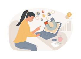 Generating new leads isolated concept illustration. vector