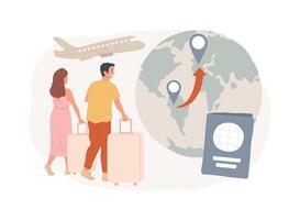 Emigration isolated concept illustration. vector
