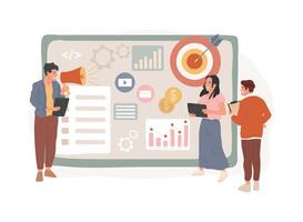 Digital marketing strategy isolated concept illustration. vector