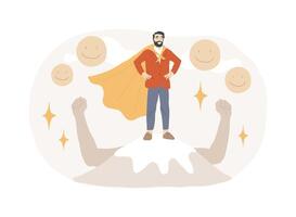 Self-esteem isolated concept illustration. vector