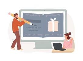 Greeting cards isolated concept illustration. vector