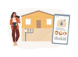 Water contamination detection system isolated concept illustration. vector
