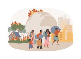 Internal migration isolated concept illustration. vector