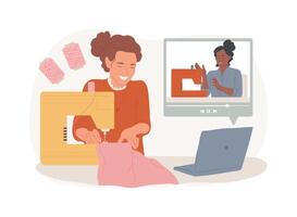 Sewing classes isolated concept illustration. vector