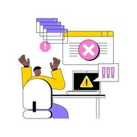 Software problems isolated cartoon illustrations. vector