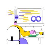 Collaborative framework isolated cartoon illustrations. vector