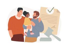 Adoption of a child isolated concept illustration. vector