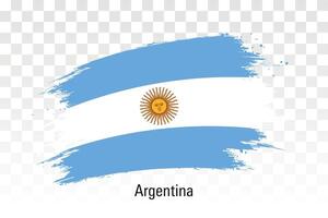 Argentina flag. Grunge brush stroke flag of Argentina isolated on white illustration vector