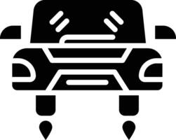 Flying Car Glyph Icon Design vector