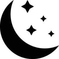 Moon Glyph Icon Design vector