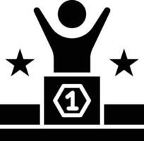Compete Glyph Icon Design vector