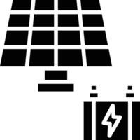 Solar Panel Glyph Icon Design vector