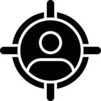 Target Audience Glyph Icon Design vector