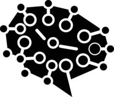Neural Network Glyph Icon Design vector