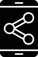 Link Analysis Glyph Icon Design vector