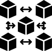 Blockchain Glyph Icon Design vector