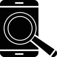 Mobile Search Glyph Icon Design vector