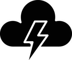 Lightning Glyph Icon Design vector