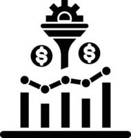 Conversion Tracking Glyph Icon Design vector