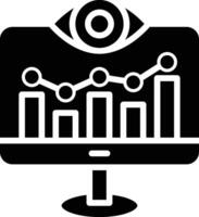 Monitoring Glyph Icon Design vector