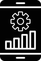 Mobile Optimization Glyph Icon Design vector