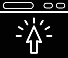 Click Through Glyph Icon Design vector