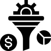 Conversion Optimization Glyph Icon Design vector