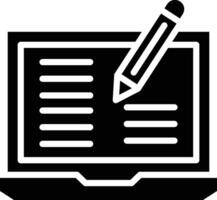 Copy writing Glyph Icon Design vector