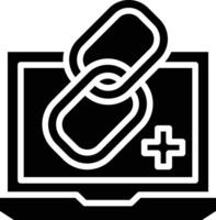 Link Building Glyph Icon Design vector