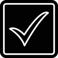 Checkmark Glyph Icon Design vector