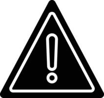 Warning Sign Glyph Icon Design vector