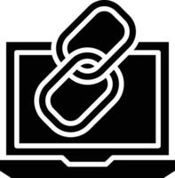 Backlink Glyph Icon Design vector