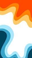 Abstract wavy Background. blue and orange background. abstract blue color wallpaper. Abstract curvy orange background. vector