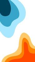 Abstract wavy Background. blue and orange background. abstract blue color wallpaper. Abstract curvy orange background. vector