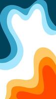 Abstract wavy Background. blue and orange background. abstract blue color wallpaper. Abstract curvy orange background. vector