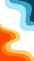 Abstract wavy Background. blue and orange background. abstract blue color wallpaper. Abstract curvy orange background. vector