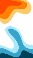 Abstract wavy Background. blue and orange background. abstract blue color wallpaper. Abstract curvy orange background. vector