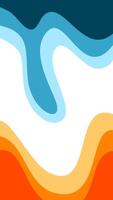 Abstract wavy Background. blue and orange background. abstract blue color wallpaper. Abstract curvy orange background. vector