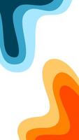 Abstract wavy Background. blue and orange background. abstract blue color wallpaper. Abstract curvy orange background. vector