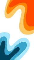Abstract wavy Background. blue and orange background. abstract blue color wallpaper. Abstract curvy orange background. vector