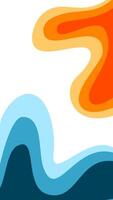 Abstract wavy Background. blue and orange background. abstract blue color wallpaper. Abstract curvy orange background. vector